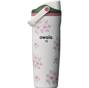 Owala 30oz Insulated Water Bottle, Leak Proof FreeSip Lid, Stainless Steel, BPA Free, Soft Floral Aesthetic, Gym Travel Tumbler, Gift for Her, Gift for Him