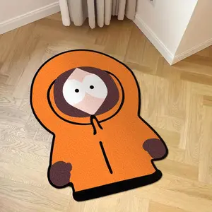 Cartoon Character Shape Living Room Carpet, Creative Pattern Printing Soft and Comfortable Bedroom Carpet, Home Decoration Easy To Care Sofa Coffee Table Mat, Cartoon Pattern Rug