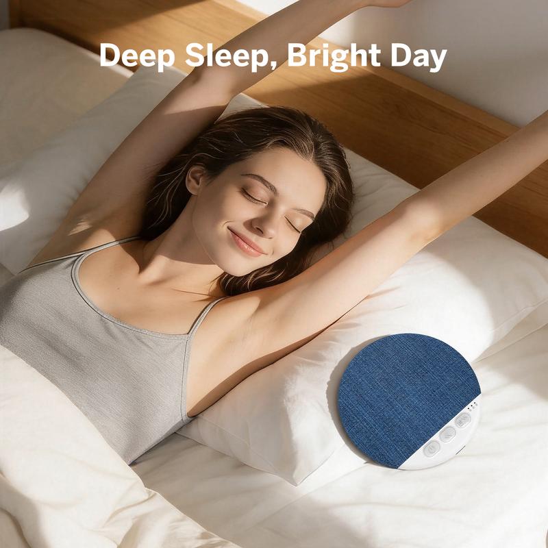 Under Pillow Sleep Speaker, Ultra-Thin Personal Sound Machine with White Noise & Bluetooth, Partner-Friendly Close-Range Audio for One Person, Timer & Memory Function, Blind-Touch Buttons, Ideal Gift for Better Nighttime Smartphone