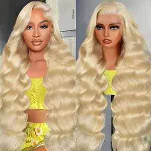 【Clearance Sale】613 Lace Front Wig Human Hair 13x4 Straight/Body Wave 613 HD Lace Frontal Wig Human Hair Pre Plucked Bleached Knots for Women