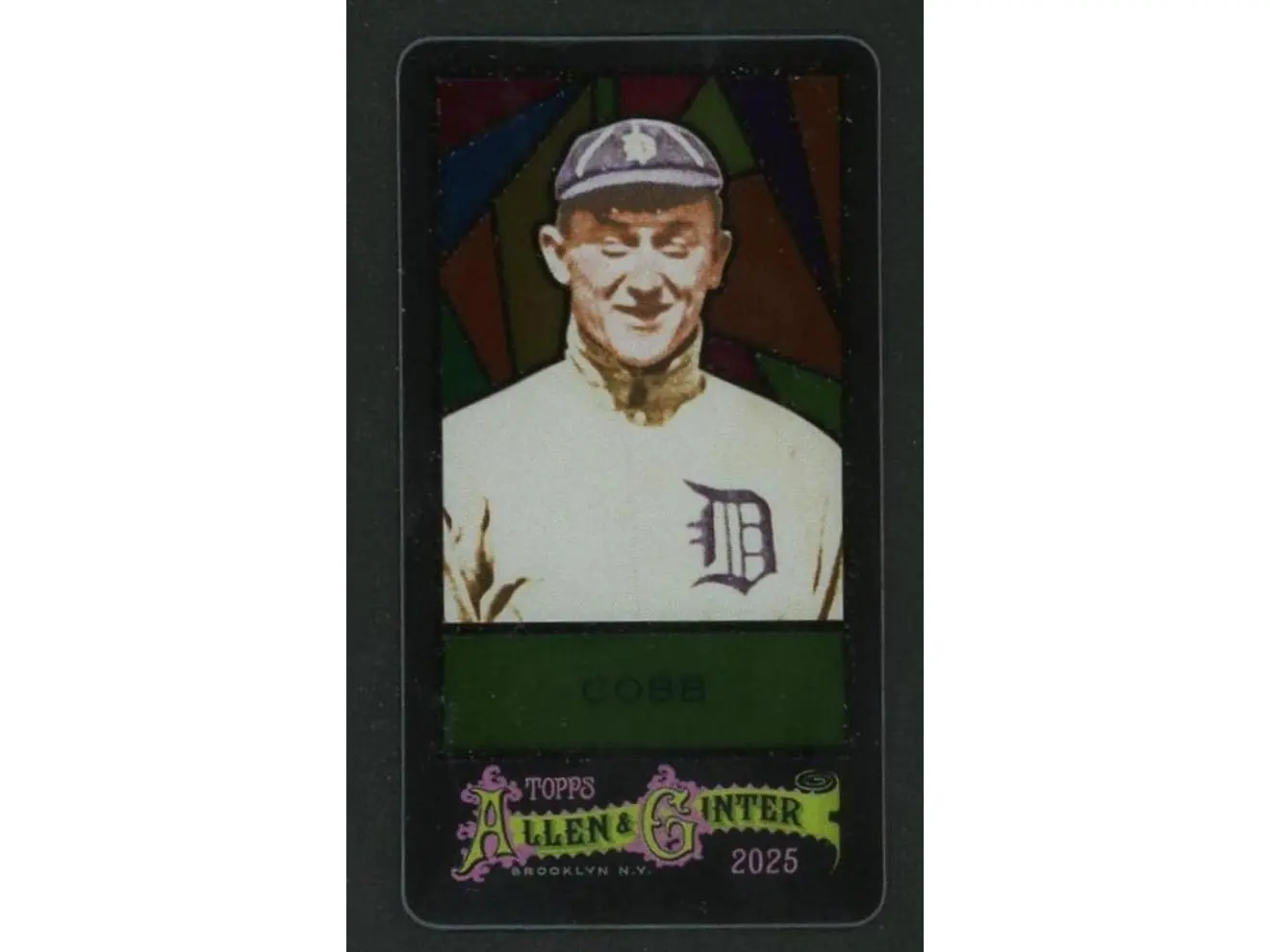 2025 Topps Allen & Ginter #395 Ty Cobb Mini Stained Glass Window SSP