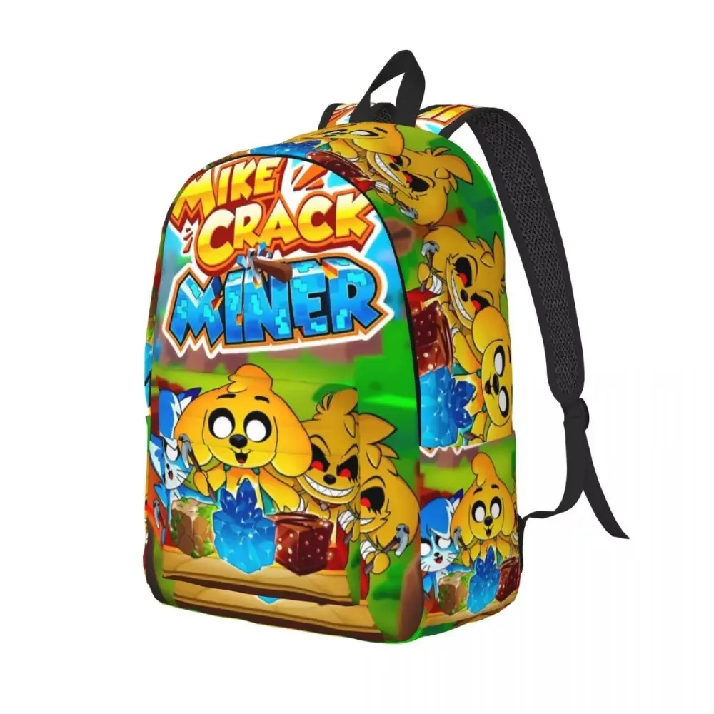 Kawaill MIKECRACKed MINER Backpack for Men Women Fashion Anime Dogs Student Work Daypack College Canvas Bags Gift