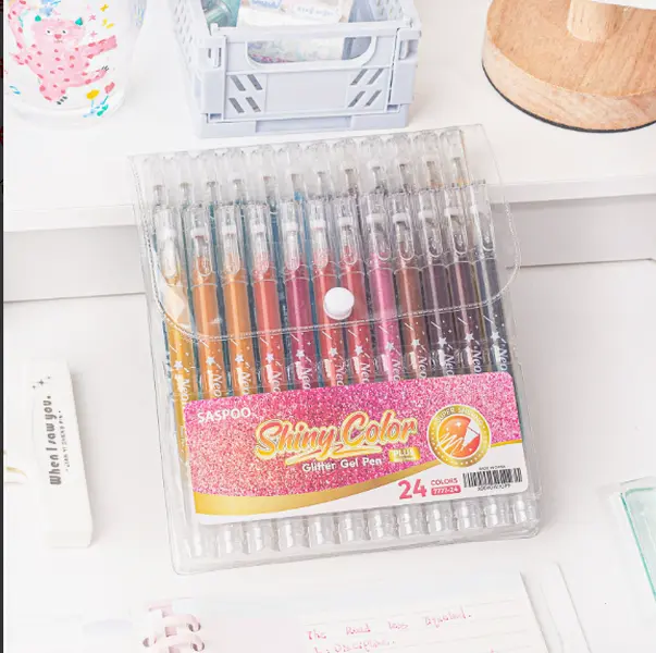 Glitter Gel Pens with Waterproof Metallic Ink - Lightweight, Smooth, No Skips or Blots, Vibrant Sparkle - Office & Art Supplies for Crafters, Ideal for Coloring Books, Black Friday Gifting