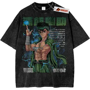Yusuke Urameshi YuYu Hakusho Vintage Anime T-Shirt, Unisex S-5XL Graphic Band Tee