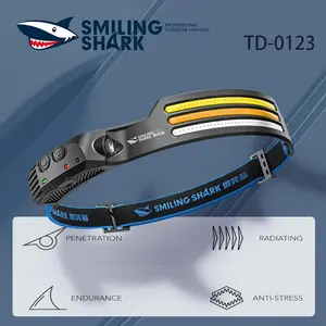 【TD-0123】SmilingShark COB Headlight USB Rechargeable Head Lamp Super Bright Red Yellow White Portable lighting Multifunction Work Inspection Light Waterproof Outdoor Emergency Camping Hiking  Lighting