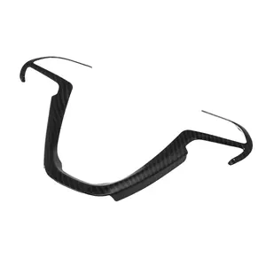 1pc ABS Plastic Carbon Fiber Pattern Black Interior Steering Wheel Cover Trim for Jeep Cherokee KL Grand Cherokee 2014-2020 Inner Decoration Auto