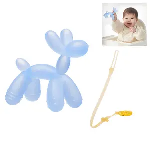 12, 18 - Easy to Hold Silicone Baby Teether, Smooch Rocking Teething Toys for Babies 0-6 Months,Soft Infant Teething Toys Provides Baby Teething Relief & Soothes Sore Gums