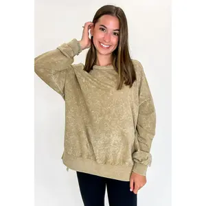 Stonefade Mineral Wash Pullover - FINAL SALE