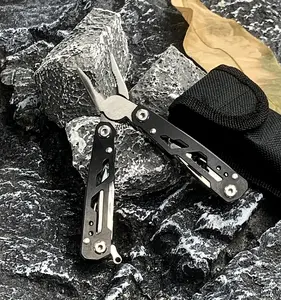 Compact Stainless Steel EDC Multi-Tool with 420HC Blade - Features Mig Welding Tip, Wire Crimper & Circlip Pliers | Versatile Cutting Solution for Outdoor Enthusiasts & Tool Sharing Networks