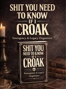 Shit You Need to Know If I Croak: Emergency & Legacy Planner: A Practical End-of-Life Organizer for Medical Info, Accounts, Passwords, Final Wishes & the First 24 Hours