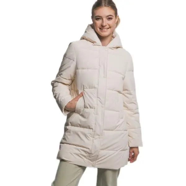 Hooded Puffer Coat - Stylish Winter Outerwear with Pockets & Warm Lining for Comfort