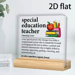 Acrylic Clear Sign, "Special Teacher" Definition, Desk Decor, Appreciation Gift for Women & Men, Home Office Art, Appreciation