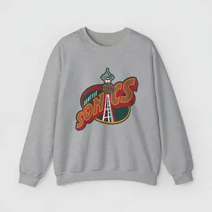 Super Sonics Seattle Vintage 90s Sweatshirt, Retro Unisex Top, Classic Fan Apparel