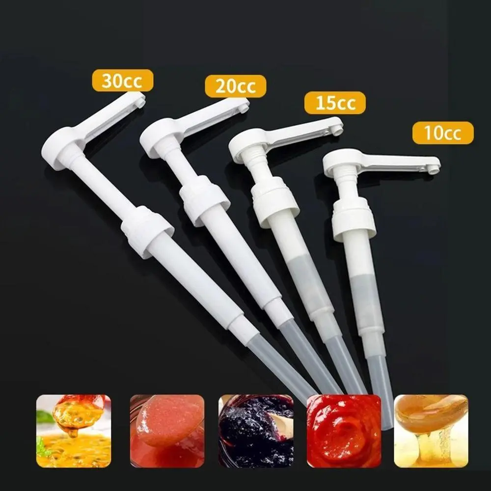 New 1600ml Coffee Syrup Press Bottle Large Capacity 5/8/10CC Syrup Drip Dispenser with Scale Honey Sauce Ketchup Bottle