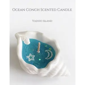 [2026 Valentine's Gift]-Ocean Breeze Gift |   Handmade Jelly Wax Candles with Conch Shell Bedroom Wind-Down Bath Time Retreat For Home Decor Aficionados