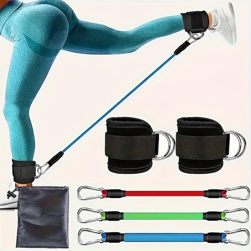 CozyYard Ankle Resistance Bands, Ankle Bands for Working Out with Cuffs, Resistance Bands for Leg Butt Training Workout Equipment for Kickbacks Hip Gluteus Training Exercises, Ankle Strap with Exercise Bands Outdoorfun Fitness