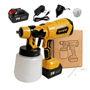 Wireless Spray Gun with Nozzle Rechargeable Battery, Capacity 16.91oz, Suitable for Indoor/outdoor Use on Walls, Wood, Cars, Decks, Furniture - Including 2 Adjustable Spray Modes and Ergonomic Design | Home Christmas Decoration Gifts Christmas Gift