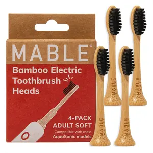 Bamboo Toothbrush Head Compatible with AquaSonic