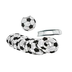BLOWOUT 4" Soccer Ball / Futbol Shaped Sport Paper Lantern, Parallel Ribbing, Hanging Decoration (10 PACK) (String Light Sold Separately)