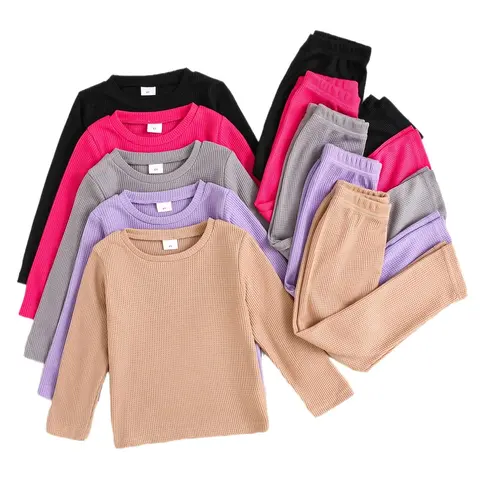 Girls' Spring & Fall 10-Piece Set Long Sleeve Pants, Knitted Set Clothes, Urban Fashion Casual Design, Perfect Outdoor Wear, Best Gift for Daughter or Granddaughter, Clothes Sets