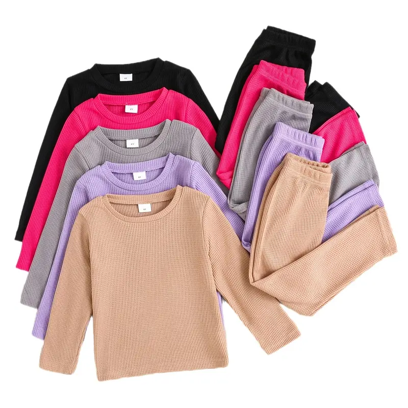 Girls' Spring & Fall 10-Piece Set Long Sleeve Pants, Knitted Set Clothes, Urban Fashion Casual Design, Perfect Outdoor Wear, Best Gift for Daughter or Granddaughter, Clothes Sets