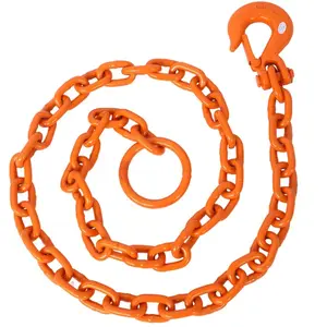 Log Grubber Tugger Chain - 6Ft Heavy Duty Shrub Clump Tree Log Metal Chain Grubber Tool，Transport Binder Chain Logging Chain for Transporting Towing
