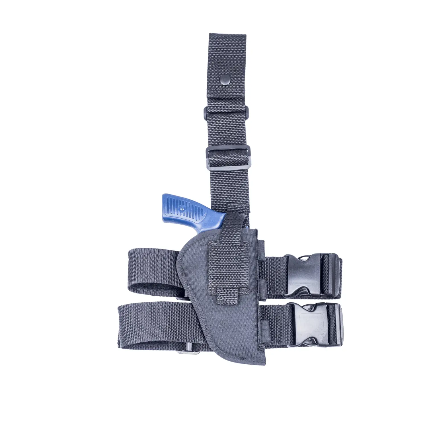 OUTBAGS USA NTAC09 Premium Nylon Drop Leg Thigh Holster with Bullet Shell Ammo Loops - Fits Most 4" Barrel 6-Shot Standard Size Revolvers – Tactical Double Leg Straps, Made in USA
