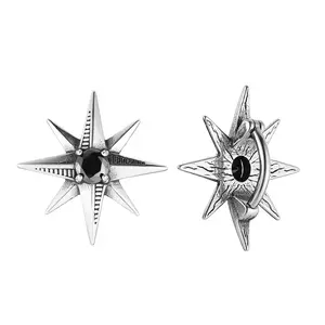 HZMAN Clicker Belly Button Ring for Women 316L Surgical Steel North Star Belly Rings Gothic Reverse Navel Rings Body jewellery Belly Piercing Jewelry