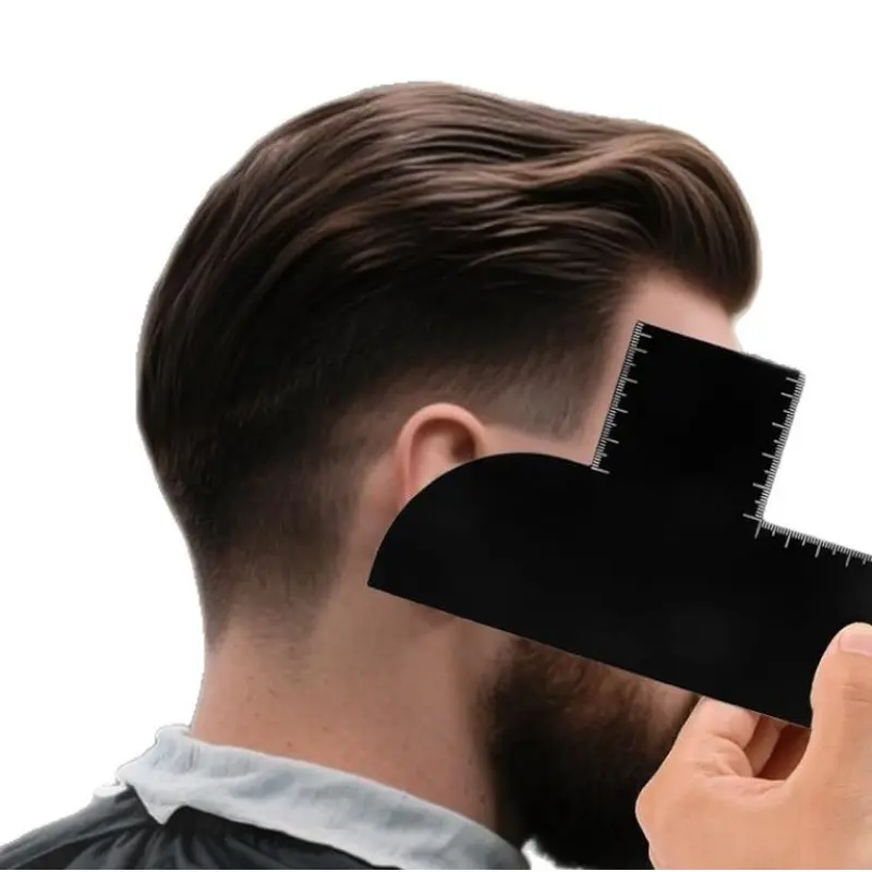 Professional Mark Positioning Measuring Comb - Reusable Plastic Haircare Tool with Align Guide, Marked Edge, Accurate Styling for Barbers, Home Use, Unisex Hair Tools, Barber Equipment
