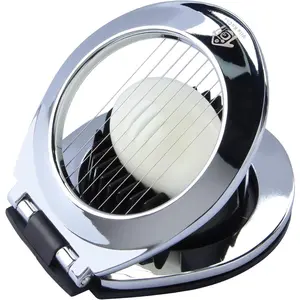 Multi Function Stainless Steel Egg Slicer Heavy Duty Egg Cutter for Hard Boiled Eggs Dishwasher Safe Kitchen Helper