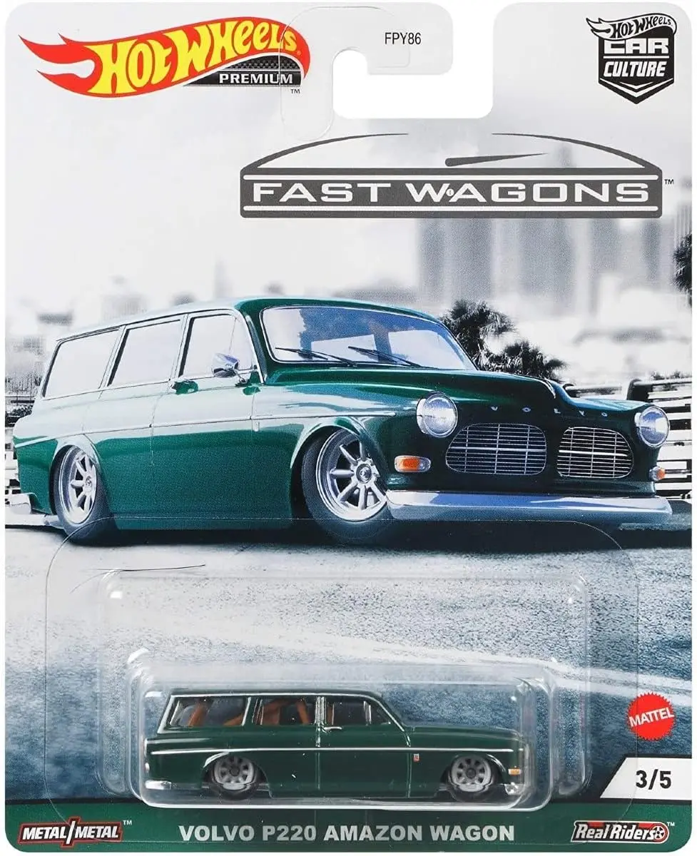 Hot Wheels Premium Car Culture Fast Wagons Volvo P220 Amazon Wagon 1:64 Scale Diecast Model Car