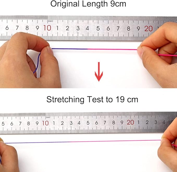 1mm Stretchy Bracelet String Strong Rainbow Elastic Cord for Jewelry Making Beading Necklaces & DIY Crafts Durable Elastic Thread for Handmade Accessories