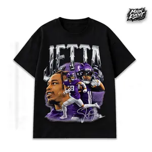 Justin Jefferson Retro 90s Graphic T-Shirt, NFL Football Tee, Vintage Justin Jefferson Shirt, Minnesota Vikings Fan Apparel, Streetwear Graphic Tee, Football Fan Gift for Men Women