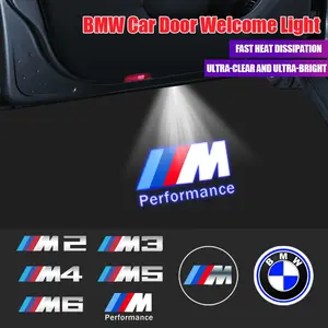 2/4pcs LED Car Door HD Welcome Lights For BMW M Performance M5 M3 M4 M2 M6 E46 E85 E60 E39 F30 E36 E53 E87 E90 E70 F10 F15 F20 X3 X5 Laser Projector Lamp