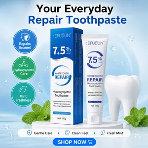 SEFUDUN 7.5% nHAP Nano Hydroxyapatite Toothpaste | Fluoride-Free, Repairs Enamel, Reduces Tooth Sensitivity, All-Day Fresh Breath, Natural Mint 120g