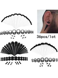 36pcs/set Acrylic Ear Expansion Set Ear Gauge Tunnels For Hoops