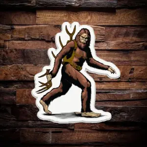 Shedsquatch deluxe Sticker Bigfoot with Antlers Vinyl Hunting Sticker!