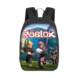 2026 New Roblox Roblox 14-inch Backpack Cartoon School Bag Single Layer Double Layer