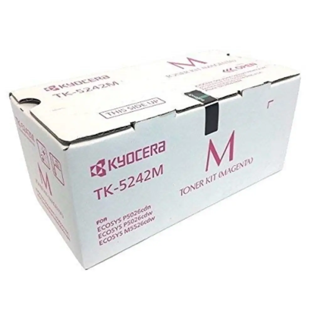 Kyocera Tk-5242M Magenta Toner Cartridge for Ecosys M5526cdw P5026cdw Est, Original Kyocera, Print Supply