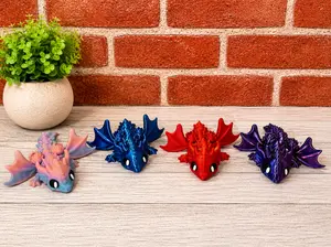 Mystic Flexi Dragon | Articulated 3D Printed Fantasy Fidget Toy