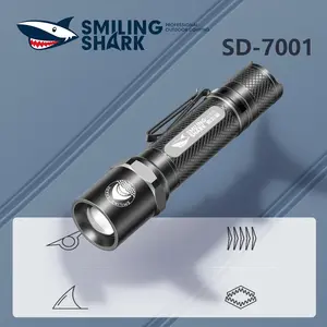 Smilingshark SD-7001 Multifunctional High Lumen Flashlight - Aluminum Alloy Construction, 21700 Battery, 6000 Lumens Brightness, Portable Clip Design for Outdoor Camping, Hiking