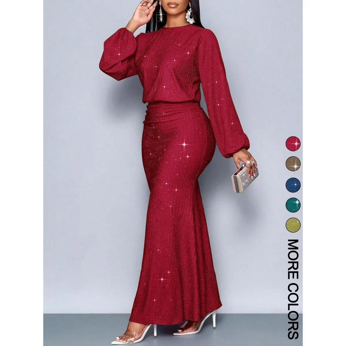 slim fit dress slacks Jovani 42724 Long Prom Dress Red / 10 main image 1