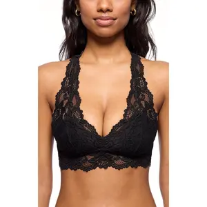 Mia Lace Bralette for Women, Unpadded and Unlined Wireless Bra, Perfect Racerback Everyday Lingerie