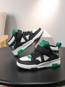 boys' four seasons double mesh velcro sports sneakers, comfortable and stylish footwear for active kids, ideal for all-day play