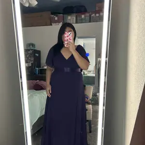 Ever-Pretty 2026 Valentine dress Elegant Chiffon Maxi Gown with Deep V-Neck, Flutter Sleeves and Satin Waistband for Wedding Guest dress , Bridesmaid Maxi Dress with Short Flutter Sleeves 09890 Elegance Womenswear