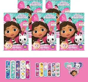 Gabby's Dollhouse Bandages, 2 Assorted Sizes 40 CT | Wear Like Stickers, Flexible Adhesive Bandages for Minor Cuts, Scrapes, and Burns, Great Gift Idea for Kids