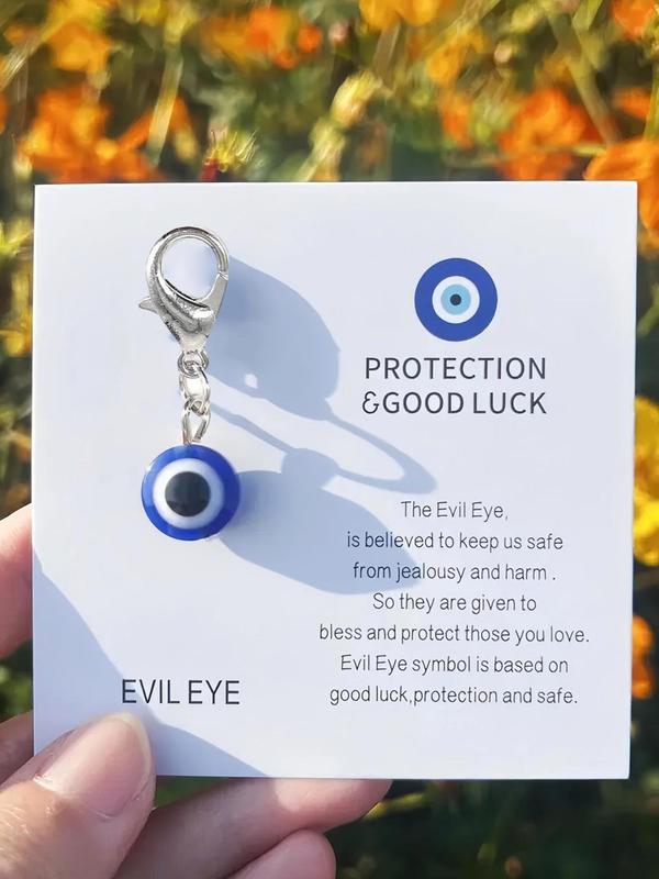 1pc Evil Eye Design Keychain, Cute Keychain with Card, Inspirational - TikTok Shop