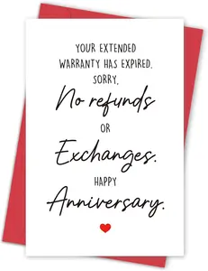 Funny Wedding Anniversary Card Gifts for Him Her, Humorous Couple Anniversary Cards Gift, Wedding Anniversary Cards, Anniversary Card Gifts for Husband or Wife