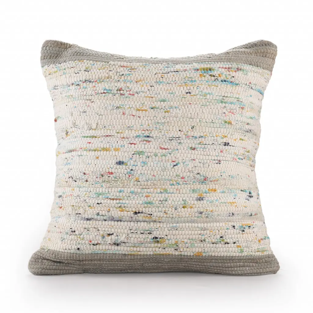 2-Piece 360 Stand Creative Decorative Cushion Set, 4x20x20 in Gray Abstract Geometric Design 100% Cotton Standard Pillows, Zipper Closure, Indoor Contemporary Home Decor, Abstract Geometric Design Standard Pillows