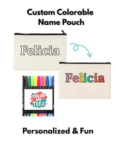 Custom Colorable Name Pouch